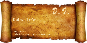 Doba Irén névjegykártya