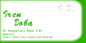 iren doba business card